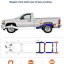 Mid-Rear Frame Repair Kit Fit for 07-14 Silverado Sierra 1500