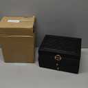 GUOER Jewelry Box for Women Girl Wife 3 Layers Large PU Leather Jewelry Organizer Storage Case with Two drawers Display for Earrings Bracelets Rings Watches (Black)