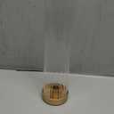 Hewory Hurricane Glass Candle Holders: 1 Gold Candlestick Holders with 11" Tall Clear Cylinder Hurricane Cover, Taper Candle Holder for Wedding Table Centerpiece Party Christmas Home Decor