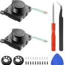 CHENLAN Sedicoca 2-Pack Replacement Joystick Button 3D Rocker Analog ThumbStick Replacement for PSV 2000 PS Vita 2000 2001 Black