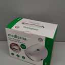 Medisana Hand Massager with Heat and Compression, Cordless Hand Massager for Arthritis and Carpal Tunnel Relief, Knuckle Stretching Massage, Birthday Christmas Gifts for Men Women Dad Mom-White