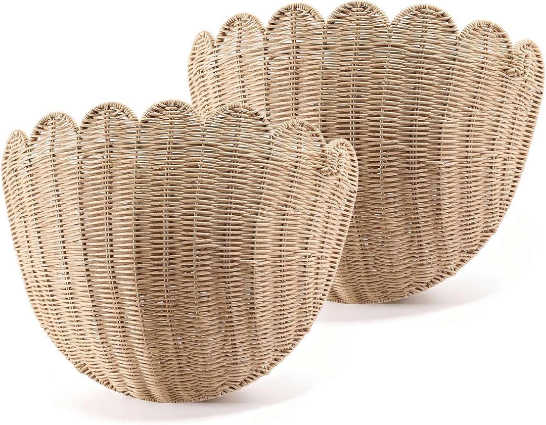 Set of 2 (16x11x6.5 In) Hanging Door Basket Organizer