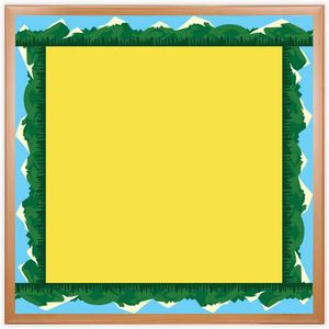 Mountain Die-Cut Border for Bulletin Board Classroom Trim 12 Strips of 36", Total 36 Ft. Longs Border