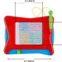 Mini Magnetic Drawing Board, 4-Colors Travel Size Erasable Doodle Magna Board Toy, Small Writing Painting Sketching Pad, Educational Learning and Classroom Prizes for Toddler Boy Girl Kids Child