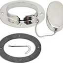 Oval Deck Pipe Hinged Chain Deck Pipe 304 Stainless Steel Chain Deck Pipe with Rubber Gasket Marine Yacht Accessories