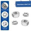 3 x QISHENG 50 PCS 5/16-18 Stainless Steel SAE Hex Nuts,Stainless Steel 18-8 A2(304) Nut,Home Nut (Colorless)
