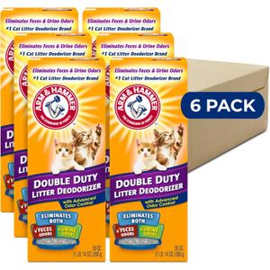ARM & HAMMER Cat Litter Deodorizer Double Duty, 30 oz, 6 Pack