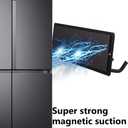 Magnetic Key Holder for Metal Front Door Towel Hook Brush Organizer for Laundry Room on Dryer Washer Hat Hanger for Entryway for Festival Holiday Decorations (Black Shiny)