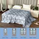 OMERAI Cooling Blankets for Hot Sleepers Twin, Breathable Summer Blanket Coconut Trees Printed Lightweight Blankets for Night Sweats, Cooling Blanket 60"x80" Gray (Darkgrey)