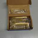 Ravinte 10 Pack Solid 3-3/4 Inch Square Cabinet Handles - Brushed Brass Pulls for Kitchen Drawers and Cabinets - Hardware