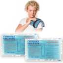 Flexible Reusable Gel Packs for Neck, Wrist, Arm, Back and Shoulder Pain Relief - Versatile Hot or Cold Gel Packs for Injuries, Sore Muscles or Toothache Pain Relief, Blue, 6" x 10", 2 Pack