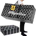 4 Pcs 66 Gallon Large Moving Bags with Zipper and Handles Christmas Tree Bags Foldable Heavy Duty XXL Totes for Christmas 4ft 5ft Tree Skeleton Blankets Storage(Plaid)