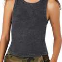 Forever 21 Womens Mineral Wash Waffle Knit Tank Top (M)
