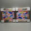 Art Remedy Saturaded Colors Art Canvas, 16" x 16", Gold Frame, Colorful Rhythm Set