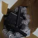 Red and White Solar Christmas String Lights, 2-Pack Total 100 LED 64FT Crystal Globe Solar Lights Outdoor Waterproof, Christmas Decorations with 8 Lighting Modes for Xmas Tree Wedding Patio Party