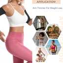 Vigorix Arm Trimmers for Women: Compression Sleeve Sweat Band, Heat-Trapping Design for Workout & Fitness (Small-Medium, Blue)