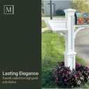 Mayne Westbrook Mailbox Post with Standard Arm and Planter Weather-Resistant, Durable Classic Design Easy-to-Install Outdoor Mailbox Post