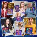 INPHER UPGRADED Birthday Cards Fireworks Pop Up Cake Light and Music Happy Birthday Gifts Decorations for Women, Men, Mom, Grandma (purple)