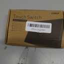 LIVOLO Modern Electrical Wall Light Switch 1Gang Tempered Glass Panel 2 Pole Wall Touch Light Switch with Led Indicator,No Neutral Wire 3Way (1Gang White)