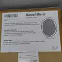 Irregular Asymmetrical Wall Mirror, 48" x 24" Flannel Wrapped Wooden Frame Frame Mirror for Living Room Bathroom Entryway, Hanging or Leaning Against Wall (Grey)