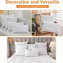 SleepMan Throw Pillow Inserts 14" x 24" (Pack of 1, White) Down Feather Pillow Stuffer Premium Decorative Pillows for Sofa Couch Bed