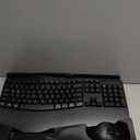 Wireless Keyboard and Mouse Combo, 2.4G Full Size Wave Keys Ergonomic Keyboard with Wrist Rest and 3-Level DPI Adjustable Wireless Ergonomic Mouse for Windows, Mac OS Desktop/Laptop/PC (Black)