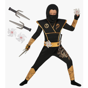Morph Ninja Costume for Kids - Boys Suit Set With Accessories, Ninja Merch Outfit Size 3-4Y