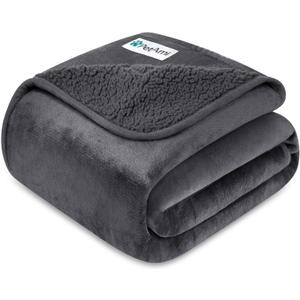 PetAmi Waterproof Dog Blanket for Small & Medium Dogs, Pee Proof & Reversible, Soft Fleece, Washable, 24x32 Gray