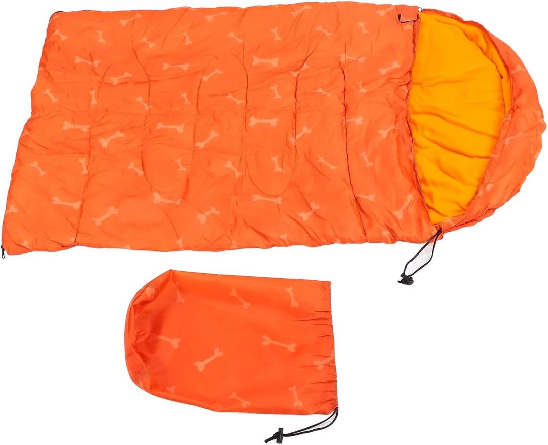 Pet Sleeping Bag, Thickened Warmth Dog Sleeping Bag with Storage Bag, Soft Waterproof Packable Pet Bed Portable Pet Camper Bed Kennel Accessoryfor Camping Hiking Travel