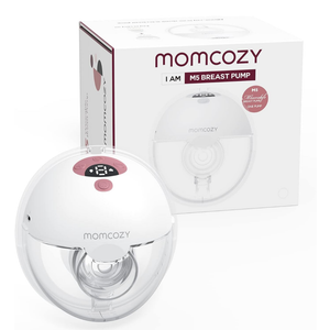 Momcozy Breast Pump Hands Free M5, Wearable Breast Pump of Baby Mouth Double-Sealed Flange with 3 Modes & 9 Levels, Electric Breast Pump Portable - 24mm, 1 Pack