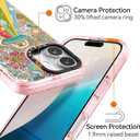 for iPhone 16 Case Cute - Durable Shockproof 6.6 ft Drop Impact Phone Case - Funny ET Alien Design (6.1") Glitter Pink