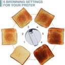 CUSIMAX 4 Slice Toaster, Stainless Steel, Ultra-Clear LED Display & Extra Wide Slots, with Dual Control Panels of 6 Shade Settings, Cancel/Bagel/Defrost Function, Removable Crumb Trays, Black