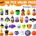 JOYIN 28 Pcs Halloween Mochi squishy toys, Halloween Sensory Stress Relief Toys bulk for Halloween Party Favors, Trick or Treats Classroom Prizes Gifts Goodie Bag Fillers
