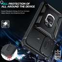 LeYi for Galaxy A17/A16-5G Phone Case: Galaxy A17 5G Screen Protector [2 Packs] with Camera Cover, Military-Grade Heavy Duty Protection Cell Android Basic para Samsung A 16 5G Phone Case, Black