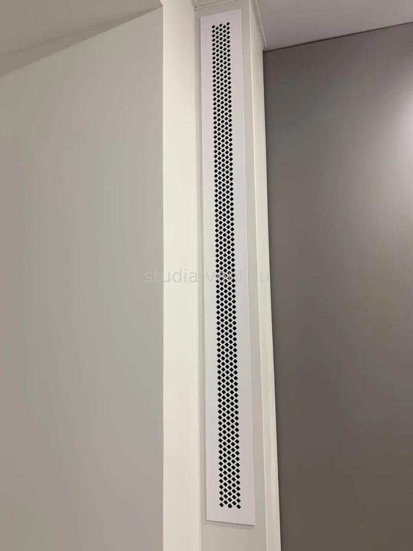 Steel grille for a bath hood