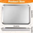 6 Pack Baking Sheet Stainless Steel, 8 x 5 Inch Small Baking Sheets, Rectangle Cookie Sheets, Small Metal Sheet Pans for Kitchen, Hand Project, Smooth Polished