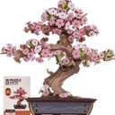 Rowood 3D Puzzles for Adults,Mother's Day DIY Wooden Flower Cherry Blossom Sakura Bonsai Tree Botanical Collection Building Set Craft Kits for Adults,Gift on Christmas Birthday