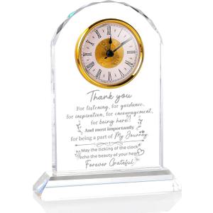Thank You Gifts Clock for Women, Men, Appreciation Gift for Friends, Coworkers, Teacher - Inspirational Quotes Gifts for Mom, Sister - K9 Crystal Thank You Clock Desk & Home Decor Thank You Gifts Clock for Women, Men, Appreciation Gift for Friends, Coworkers, Teacher - Inspirational Quotes Gifts for Mom, Sister - K9 Crystal Thank You Clock Desk & Home Decor