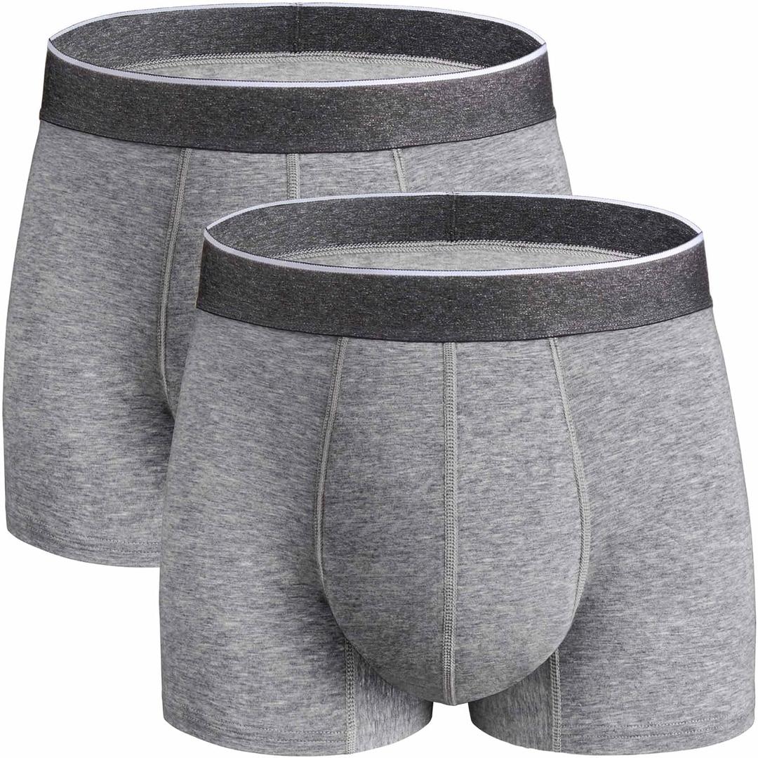 Mens Incontinence Underwear Washable, 2.3 oz Leak Proof Absorbent Odor Neutralization Briefs for Bladder leak 2 Pack(Gray, 2XL)