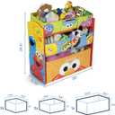 Sesame Street 6 Bin Design and Store Toy Organizer by Delta Children, 24.61x11.81x26.57 Inch