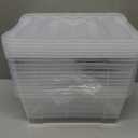 WYT Clear Storage Latch Bins, 6-Pack Storage Organizer Box with Handle and Lids, 5-Litre