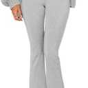 COPYLEAF Flare Leggings for Women Fold Over Yoga Pants Stretch Bell Bottom Y2K Lounge Casual Sweatpants. Size XL