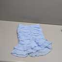 Mizoci Women's Sexy Tube Top Bodycon Mini Dress Strapless Ruffle Bow Back Ruched Party Short Dresses, Small