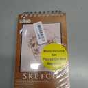 U.S. Art Supply 5.5"x8.5" Top Spiral Bound Sketch Book,100 Sheets 2-Pack