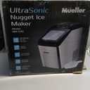 NutriChef Countertop Ice Maker Machine - Compact Ice Maker, 26 lbs Daily Capacity, Rear Drain Hose, 1.5 lbs Basket, Self-Cleaning, Quiet Design (17.64"D x 16.93"W x 9.69"H)