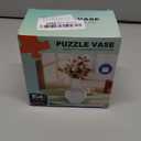 164 Pcs Vase Puzzle, Adult 3D Plastic Jigsaw Vase Puzzle, Gift for Adults, for Home Decoration and Flower Arrangement (Green Leaf)