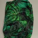 Rectangle Table Cloth Cover Waterproof Elastic Fitted Polyester Fitted Tablecloths for 6 Foot Tables for Indoor,Picnic, Camping, Outdoors72" x 30"Palm Leaf