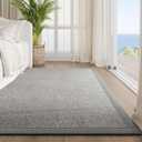 YDKGL Washable Area Rug 5x7 Large Jute Like Rug for Living Room, Soft Non Slip Rugs Carpet for Dining Room Bedroom Cotton Boho Woven Braided Rugs Home Office Decor, Grey