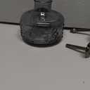 Cute Mini Glass Soap Dispenser with Pump, 6oz Vintage Gothic Style, Colored Thick Glass, for Bathroom or Vanity Decor (Grey) (Gray)