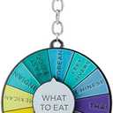 2 x Color Wheel Keychain - What To Eat Spinning Key Chain - Funny Aesthetic Arts Gifts for Artists